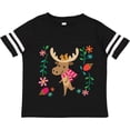 thumbnail image 3 of Inktastic Woodland Moose Spring Flowers Girls Toddler T-Shirt, 3 of 5