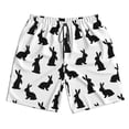 thumbnail image 3 of Uemuo Black Rabbit Pattern Men's Swim Trunks Hawaiian Beach Bathing Suit Swimsuits Beach Quick-Dry Shorts with Pockets-Small, 3 of 9