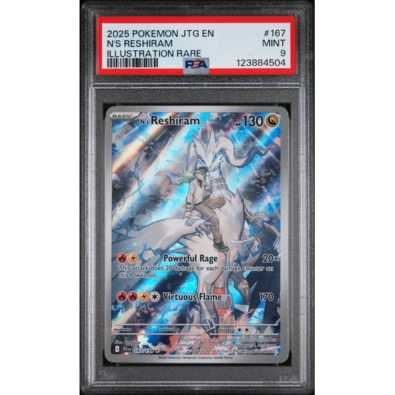 2025 Pokemon Scarlet and Violet Journey Together Illustration Rare N's Reshiram #167 PSA 9