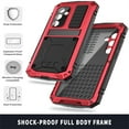 thumbnail image 2 of ELEHOLD for Samsung Galaxy S24 Case,Outdoor Sports Military Heavy Duty Full Body Cover with Built in Screen Protector Hidden Kickstand Shockproof Dustproof Case for Samsung Galaxy S24,Red, 2 of 9