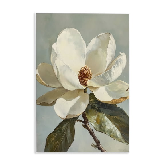 Stupell Industries Blossomed White Magnolia Floral Wall Plaque Art, design by Petal Prints Design