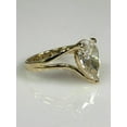 thumbnail image 2 of Near White Pear 3.05 Ct Lab-Created Diamond Wedding 14k Yellow Gold Over Ring, 2 of 4