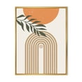 thumbnail image 1 of Designart Abstract Sun Moon Leaves I FLOAT FRAME WALL ART, 1 of 4