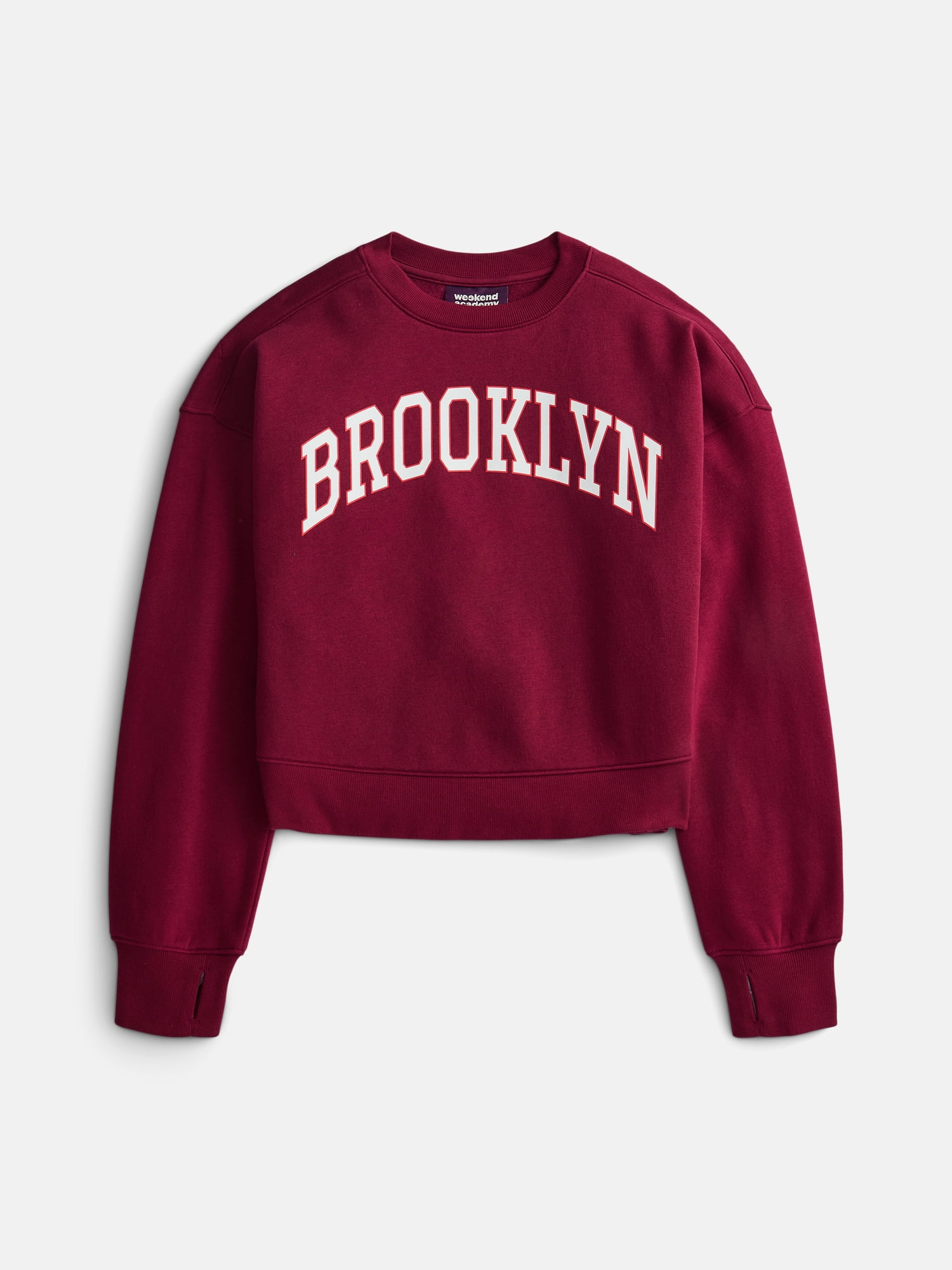 Weekend Academy Girls Graphic Print Fleece Sweatshirt, Sizes 4-18