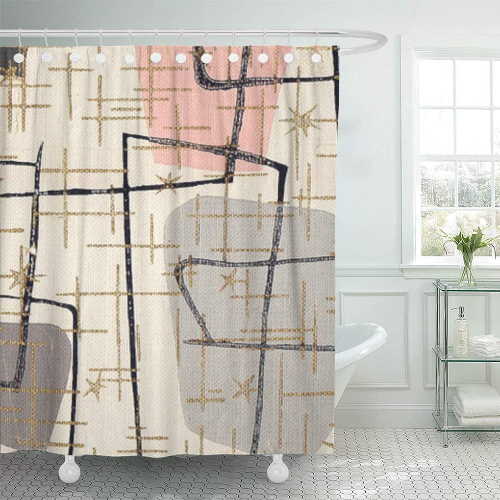Suttom Pink 1950s Mid Century Modern Abstract Vintage 1960s Retro Shower Curtain 60x72 Inch Walmart Canada