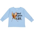 thumbnail image 3 of Inktastic West Virginia Girl- Butterfly Girls Long Sleeve Toddler T-Shirt, 3 of 5