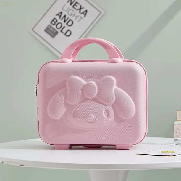 Maleta portátil de Anime Sanrioed My Melody KT Cat Kawaii de gran capacidad, estuche de viaje pequeño 3D, estuche de cosméticos para estudiantes de dibujos animados
