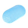 thumbnail image 3 of Alfombrilla de bañera de PVC, segura, ovalada, de secado rápido, para ducha, fácil de limpiar. Azul, 3 of 9