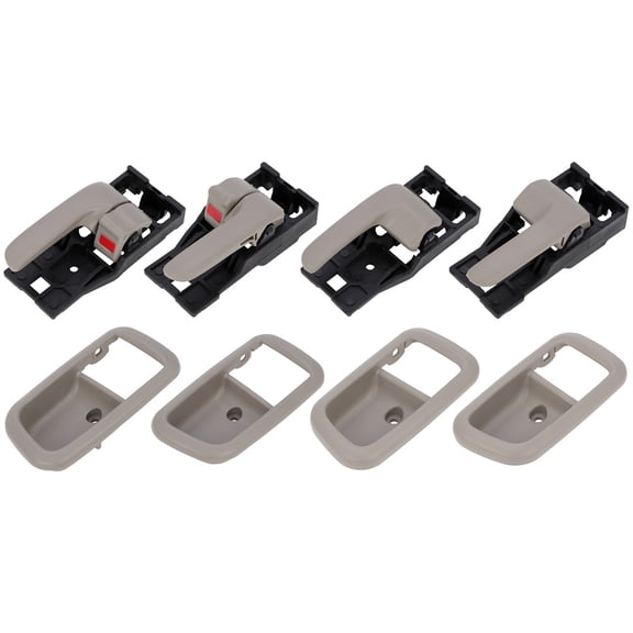 ECCPP Door Handles Interior Inside Inter Front Rear Driver Left Passenger Right Side for 2000-2006 for Toyota Tundra Khaki & Chrome 8pcs