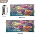 thumbnail image 4 of Quick-Dry Beach Towel 71x31in with Storage Bag, Sand Free Microfiber Towel for Travel, Swimming, Camping Colorful Roses Floating on Water, 4 of 9