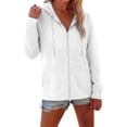 thumbnail image 3 of jiaxiM Lightweight Hoodies for Women Zip Up Summer Thin Hoodies Drawstring Loose Fit Cotton Hoodie Casual Beach Cover Up, 3 of 9
