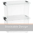 thumbnail image 4 of Superio Clear Storage Box with Lid, 14.7 Quart Plastic Container Bins for Organizing, Stackable Crates, BPA Free, Non Toxic, Odor Free, Organizers for Home, Office, School, and Dorm, 4 of 4