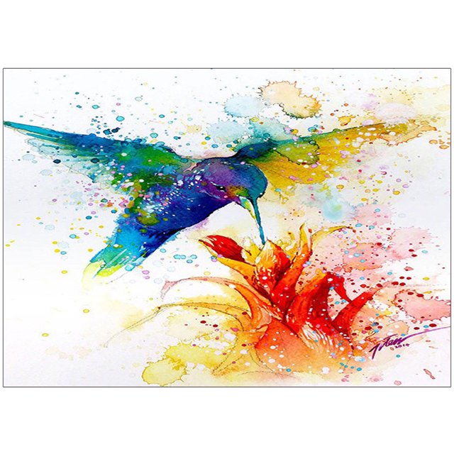 Cuadros Decorativos (DF3270) 5D DIY taladro completo diamante pintura pájaro punto de cruz bordado mosaico Kits 20X30cm Tmvgtek embutido en tela