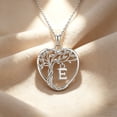 thumbnail image 3 of Heshpaws Heart Tree of Life Necklace Custom Initial Letter Pendant Jewelry for Women, Gift for Mom Daughter Wife, 3 of 6