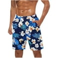 thumbnail image 2 of Xysaqa Big & Tall Mens Swim Trunks Palm Tree Print Men's Swimwear Swimsuits Hawaiian Beach Shorts Men Swimming Trunks Casual Board Shorts Bathing Suits 3X 4X 5X Summer Savings, 2 of 6