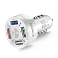 thumbnail image 1 of Dalazy QC3.0 USB Car Charger Phone Quick Charging Adapter Extension Splitter RV Truck Gadgets Electronics Tablets Accessories White, 1 of 8