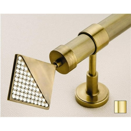 Brass Rod Set - Hera 1036 Curtain Rod Set -.75 in. - Matte Brass - 78 in.