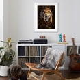 thumbnail image 4 of Art.com Full on View of a Saber-Toothed Tiger Art Print, White Frame Wall Art, 32" x 40", 4 of 5