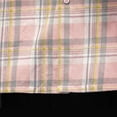 thumbnail image 6 of YFNNUP Plaid Shirts for Men Lightweight Lapel Flannel Shirt Long Sleeve Button Down Tops Regular Fit Casual Tshirt Pink S, 6 of 8