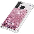 thumbnail image 6 of Compatible with Samsung Galaxy A21 Case Glitter Liquid Cute Clear Phone Case Floating Quicksand Shockproof Protective Bumper Silicone Soft TPU Case for Samsung Galaxy A21 Love Rose YB, 6 of 12