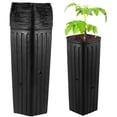 thumbnail image 1 of 50 bolsas de plástico para vivero, bolsas de cultivo de flores de frutas, contenedores de plantas cuadrados altos, macetas de inicio de flores, maceteros suculentos con agujeros de drenaje para jardín, 1 of 5