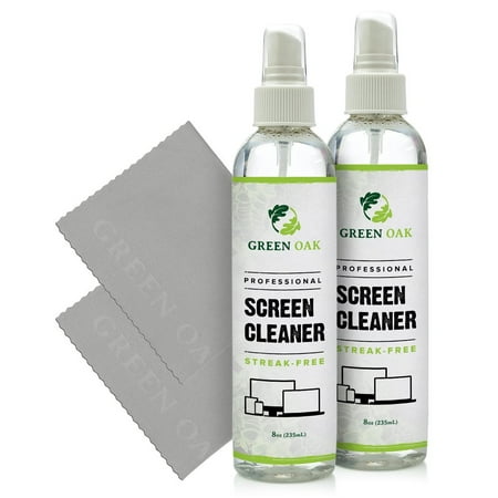 Screen Cleaner â?? Green Oak Professional Screen Cleaner Spray - Best for LCD & LED TV, Tablet, Computer Monitor, and Phone - Safely Cleans Fingerprints, Bacteria, Dust, Oil (8oz 2-Pack) 2 (Best Phone Cleaner App)