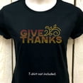 thumbnail image 3 of Give Thanks Ombre Fall Orange Gold Thanksgiving Autumn Iron-on Shiny Rhinestud Heat Transfer by JCS Rhinestones, 3 of 4