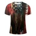thumbnail image 4 of COSFO Mens Summer Shirts Casual Crew Neck American Flag Short Sleeve Tops Patriotic Pullover Graphic Tees, 4 of 5