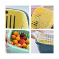thumbnail image 4 of Contenedores de almacenamiento de frutas de alta capacidad para refrigerador, contenedor de productos, colador, contenedor con tapa-azul, 4 of 6