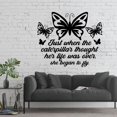 thumbnail image 3 of Butterfly Fly Caterpillar Quote Butterflies Wall Sticker Art Decal for Girls Boys Kids Room Bedroom Nursery Kindergarten House Fun Home Decor Stickers Wall Art Vinyl Decoration Size (18x20 inch), 3 of 3