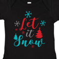thumbnail image 4 of Inktastic Let It Snow, Snowflakes, Christmas - Red Blue Gray Boys or Girls Baby Bodysuit, 4 of 5