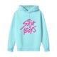 thumbnail image 4 of Moonsky Sudadera con capucha y cordón HUNTRX, estampado de grupo de chicas coreanas, jersey corto, suave y cómodo, top de manga larga para primavera y otoño.,Azul claro,140, 4 of 5