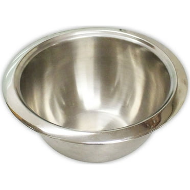 ToolUSA Stainless Steel Bowl | 9.75" x 4" (24.8 cm x 10.2 cm) | Brushed Finish with Polished Rim | Perfect for Mixing & Serving | Lightweight & Durable | Suitable for All Occasions