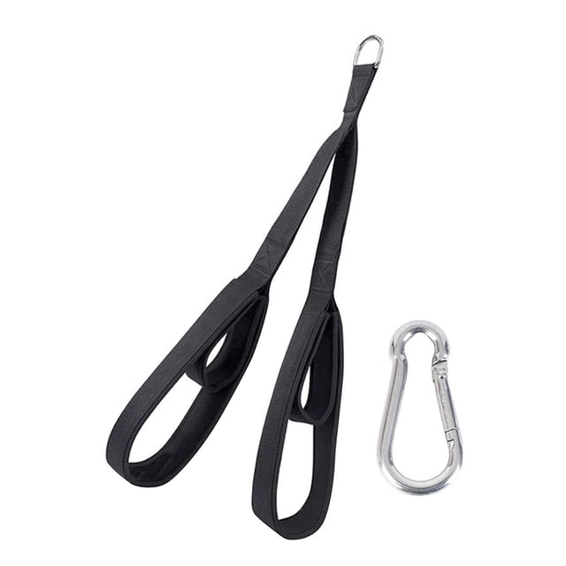 Accesorio para máquina de cable de cuerda para tríceps, asas de entrenamiento, para uso en gimnasio, extensión de con mosquetón de metal