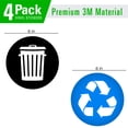 thumbnail image 4 of 4 Recycle and Trash Logo Stickers - Organize Trash - for Metal or Plastic Garbage cans, containers and Bins - Indoor & Outdoor - Home, Kitchen, Office - Premium Decal (Blue/Black, Medium), 4 of 7