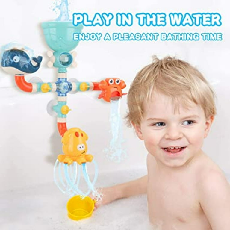 Baby Bath Toys, DIY Pipes Cute Animal Water Spray Baby Bath Toys, Bathtub  Toys for Toddlers Kids 1 2 3 4 5+ Year Old Girls Boys 