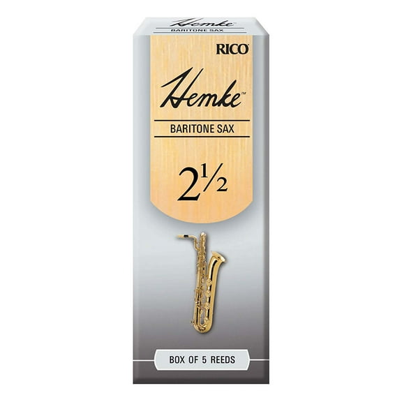 D'Addario Woodwinds Hemke Baritone Sax Reeds, Strength 2.5, 5-Pack