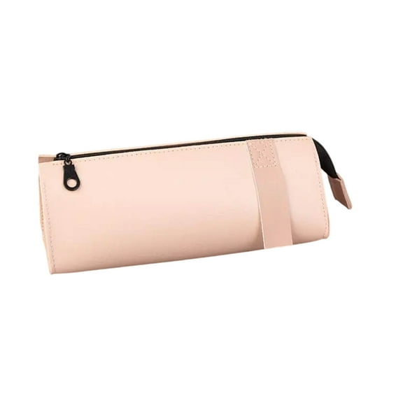 PiGOGI S-chool Supplies Waterproof Brief Pencil Case for Middle S-chool Large Capacity Faux Leather Stationery Box with Zipper Closure