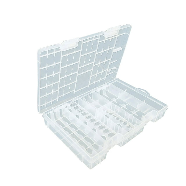 SHISUYAN Boîte de Rangement Multifonctionnelle en Plastique Dur Transparent pour Batteries 8 x - Grande Taille