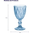 thumbnail image 2 of Juego de 6 Copas de Vidrio de Vidrio 240 ml, Azul, 2 of 5