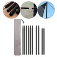 thumbnail image 3 of 2Pcs Portable Tent Poles Accessories Awning Poles Heavy Duty Support 5 Section, 3 of 8