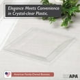 thumbnail image 5 of Ilyapa 50 Pack 4.5 Inch Disposable Dessert Plates, Plastic Clear Party Sets for 50 Guests, Clear Appetizer, Cake Plates 4.5", Party & Dinner Accessories, Square, 5 of 8