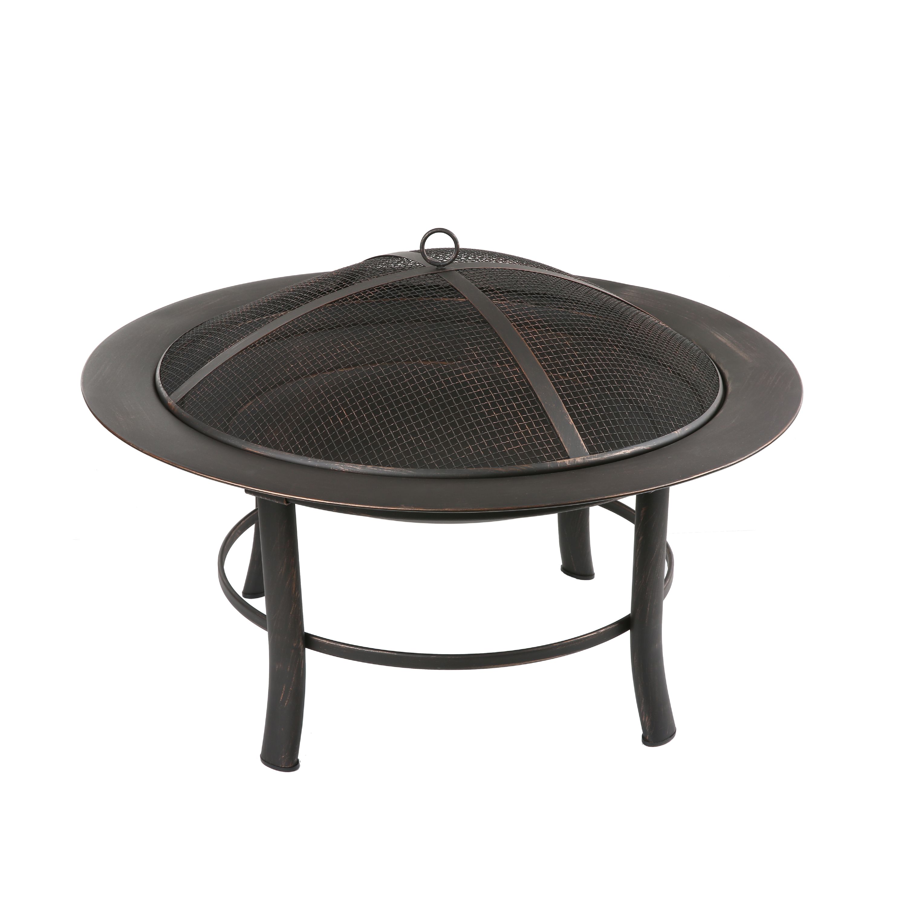 Mainstays 28" Fire Pit with PVC Cover and Spark Guard - image 2 of 11