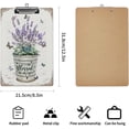 thumbnail image 2 of Fashion Clipboard, Standard A4 Letter Size, 12.5"x9", Wooden Clipboard, Low Profile Clip with Retractable Hanging Tab, Decorative Clipboard, Lavender I Am Blessed All I Have, Inspirational, 2 of 6