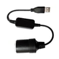 thumbnail image 3 of Adaptador convertidor de coche con puerto USB a toma de encendedor de 12 V, cable de alimentación hembra, 3 of 5