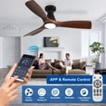 thumbnail image 4 of Ventilador de techo Depuley de 107 cm con motor DC de 3 aspas en color nogal claro, 4 of 8