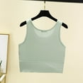 thumbnail image 4 of LiMoi Womens Summer Tops Trendy Cropped Sleeveless Tops Womens T Shirts Loose Fit Plain Blouses Casual Shirts Loose Fit, 4 of 4