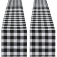 thumbnail image 1 of Chemin de Table à Carreaux Noir et Blanc 2 Pcs 13 x 108 Pouces Chemin de Table à Carreaux Buffalo Chemin de Table de Mariage Fête de Noël Rassemblement en Plein Air, 1 of 7