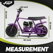 FRP GMB100 Mini Bike 99cc 4-Stroke Gas Powered Mini Dirt Bike for Teens and Adults, 28MPH Off-Road Motorcycle with Rear Suspension, Rear Disc Brake – Black