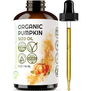 Organic Pumpkin Seed Oil Cold-Pressed Unrefined Pure Pumpkin Oil for Skin Face & Hair 4 oz